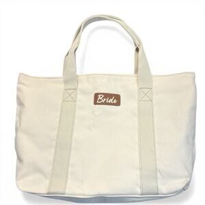 Bride Canvas Tote Bag Wedding Day Essentials Bridal Shower Honeymoon Gift
